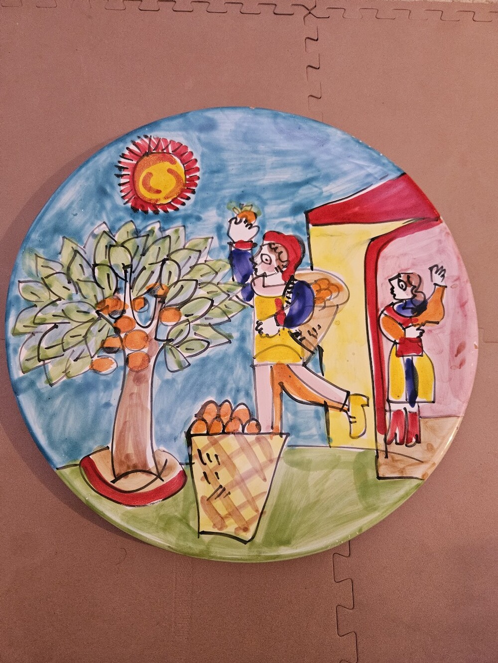 La Musa Italy Made Platter Tray Mid century Italian Desimone style
